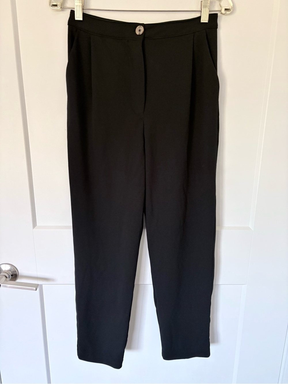 Good Luck Gem Black Straight-Leg Cropped Trousers - Small